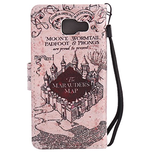 Feeltech Samsung Galaxy A310/A3 2016 Hülle PU-Leder und Brieftasche Bunte Muster Fall mit Magnetverschluss, Hybrid-Kickstand mit Stand-Funktion, schlagen Sie schützende weiche TPU Stoßstangenabdeckung und Kreditkartenhalter für Samsung Galaxy A310/A3 2016 Handgelenk Bügel-Buch-Art-Geldbeutel-Tasche mit 2 In 1 Berühren Sie Stift – Schloss - 3