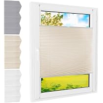 Store Plissé Sans Perçage S SIENOC - Store Tamisant Pour Fenêtre, Easy Fix Cuisine Salle De Bain Bureau