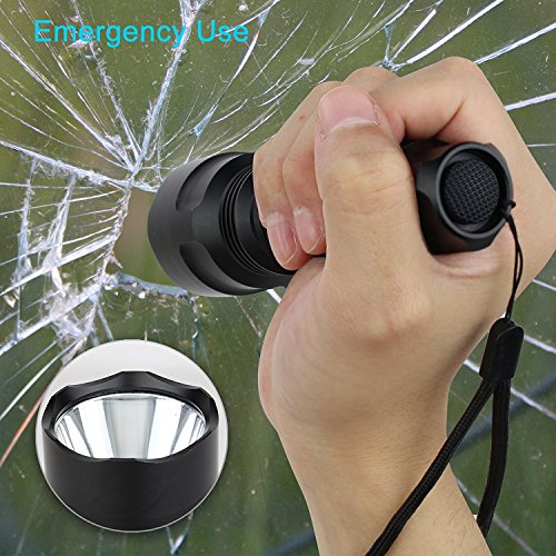 1000 Lumen C8 LED Taschenlampe von BYBLIGHT, Superhelle Taktische Taschenlampe LED aufladbar, Cree XML T6 Chips, IP65 Wasserdichte, 5 Modus,Hochwertigere Handlampe set, für Outoor, Camping, Wandern, Notfälle und Haushalt (Inkl. 18650 Akku und AC-Ladegerät) - 7