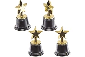 Baker Ross FN149 Trofei stella - Confezione da 4, Trofeo per cerimonie sportive, premi per cerimonie, trofei per bambini