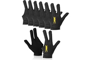 KGDUYC 8 pcs Gants de Billard, Gants de Queue de Billard, Gants de Billard, Gants de Queue de Billard, Unisexe, Extensibles, pour Accessoires de Billard