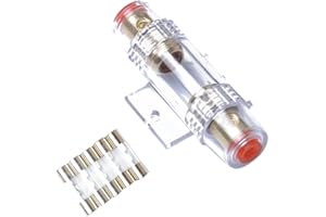 Vorcool - Portafusibles AGU In-Line de calibre 4/8 AWG con 5 fusibles de 60 amperios