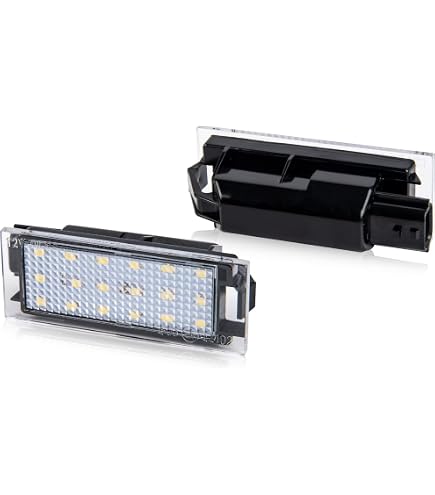 GOFORJUMP 2x Lampes LED Plaque D'Immatriculation Pour Renault Clio Mégane Twingo - Blanc 6000K