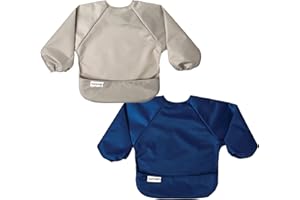 Tiny Twinkle Baby Bibs Mess Proof Baby Bib Waterproof Feeding Bibs Weaning Bibs For Toddlers 6-24months Machine Washable and Adjustable Side Closure Great for Travel Baby Food Bibs