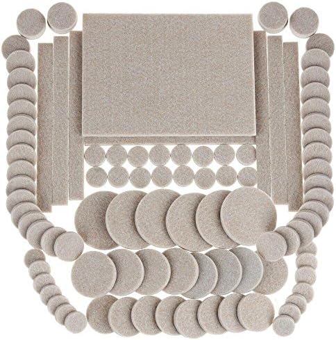 116 Pieces Sevenmye Furniture Pads, Heavy Duty Self Stick Felt Pads For Hardwood Floor Protection Chair Glides