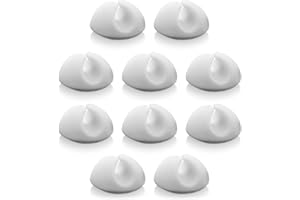 deleyCON 10x Clips de Cable Portacables Gestión de Cables Fijación de Cable Organizador de Cable para Cables de hasta 8mm Abrazaderas de Cable Manejo de Cable Blanco