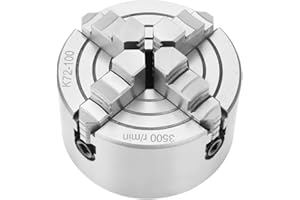 SPACNANA Mandrino per Tornio in Metallo 4 Pollici Reversibile a 4 Griffe per Accessori da Tornitura