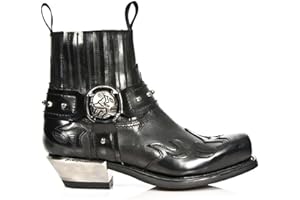 Farbrich Mittelalter Kunstleder Renaissance Herrenstiefel Retro Bestickte Dicke Ferse Schwarze Stiefel Ritter Jäger Karneval Party Cosplay Stiefel Gothic Punk Schuhe,Schwarz,43