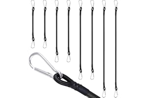 moinkerin Pulpos Elasticos,5 Piezas 30CM/60CM/80CM/100CM Cuerdas Elásticas con Mosquetones Resistente Cinchas de Amarre para Asegurar Equipajes, Bacas, Campamentos, Motos, Lonas
