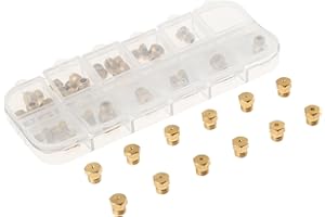 SURIEEN Range Stove Oven Orifice Conversion Kit, Propane Lp Natural Gas Brass Jet Burner Nozzle Replacement Parts M6x0.75 mm Gas Spray Tip 0.3/0.4/0/7/0.8/0.9/1.0/1.1/1.2/1.5/1.7/1.9mm, 36PCS