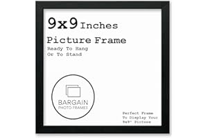 BARGAIN SHOP AZ 9x9 Inches Black Square Photo & Picture Frame Home Decor Poster Frame (9x9 Inches, Black)