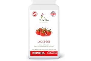 NUVIDA NATURAL HEALTH Nuvida Lycopene - 120 High Strength Lycopene Capsules - 15mg from 150mg of Tomato Powder - Powerful Antioxidant - Daily Nutritional Supplement - Up to 4 Months Supply