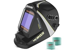 SONNLER Schweißhelm, 10 x 9,3 cm, groß echte Farbe automatik schweißhelm, Solar-/Batterie-schweisshelme mit 4 Bogensensoren, breiter Schatten 4~5/9-9/13 Schweißmaske für WIG MIG ARC