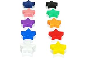 PYJLBX Calamite Potenti Calamite Frigorifero Calamite Piccole, 10 Pezzi 10 Colori Magneti Calamita Potente, Stella Mini Magnete Colorati Calamite per Lavagna Magnetica, per Frigo, Lavagne Bianca,Maps