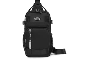 FANDARE Táctical Bolsos Cruzados bolsitos para Hombre Bolsa de Pecho Hombre Bolso Cruzado Hombre Mochila Cruzada Hombre Bandolera Cruzada Hombre Sling Crossbody Bag Bandoleras Negro