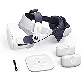 BOBOVR M2 Plus Elite Strap Twin Battery Combo,kompatibel mit Quest 2,Sorgenfreies Stromversorgungssystem, Dual Battery Pack +