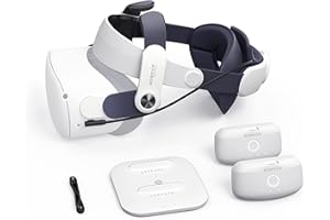 BOBOVR M2 Plus Sangle de Tête,Compatible avec Quest 2 Accessoires, système d'alimentation sans souci,Double Batterie + Station de Charge magnétique