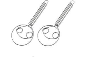 GENIKEER Bread Dough Whisk | Stainless Steel Ring Bread Dough Mixer | Long Handle Dough Whisk | Food Grade Stainless Steel Whisk Bread Making Tools for Dough Bread Cake Pizza and Biscuits