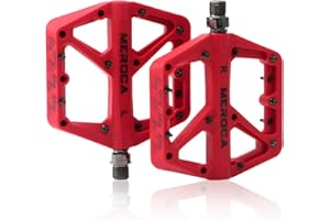 TINGSING Mountain Bike Pedals, Non-Slip MTB Nylon Fiber Bicycle Pedals, Lightweight and Wide Flat Platform Cycling Pedals, Featuring Perrin Bearing & Double-Sided Anti-Slip Nails