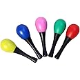 LUOEM 10 Pairs Egg Shaker Percussion Musical Egg Maracas Kids Toys (Random Colour)