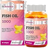 St.Botanica Fish Oil 1000 mg (Double Strength) with 600 mg Omega 3 - 60 Softgels (330mg EPA, 220mg DHA) RS.999 (26.00% Off) - Amazon