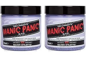 Manic Panic Silver Stiletto Classic Creme, Vegan, Cruelty Free, Semi Permanent Hair Dye 2 x 118ml