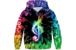Loveternal Felpe Ragazzo Felpa Bambini Ragazzi Ragazze 3D Felpe con Cappuccio con Hoodie Tasche Manica Lunga Sweatshirt 5-13 Anni