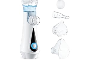 ‎JOSSIS Inhalationsgerät, JOSSIS Ultra Leise Inhaliergeräte für Erwachsene, Kinder, Partikelgröße 1-5µm, Einstellbarer Sprühnebel, Aufladbarer Inhalator (Schwarz)