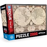 Blue Focus 2000 PAR&Ccedil;A - ANTIQUE WORLD MAP (ANTİK D&Uuml;NYA HARİTASI)