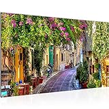 leinwandbild toskana EDLES BILD MADE IN GERMANY: premium Vlies-Leinwand, nicht gewebt, wasserfest, deutsche Qualitätsware