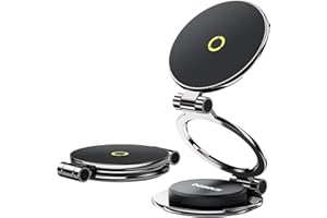 Baseus MagPro II Porta Cellulare Auto per Magsafe, Rotazione a 360°, 20× N56 Magnete, Supporto Telefono Auto Magnetico, per iPhone serie 12-16 Pro e Samsung Huawei Cellulari con Anello Magnetico