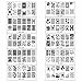 Bundle Monster 10pc Extra Large Full Nail Art Retangular Shape XL Stamping Plates, Set 3: 21-30