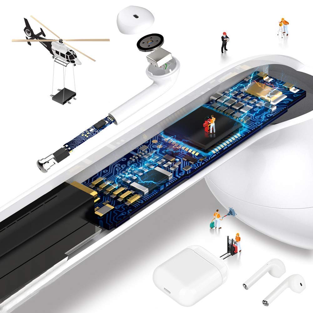 Sh-GLJZ-Auriculares-Bluetooth-Auriculares-inalmbricos-Blancos-Auriculares-intrauditivos-Manos-Libres-Auriculares-con-cancelacin-de-Ruido-Compatible-con-Samsung-Galaxy-S8-Huawei-y-Otro-Android