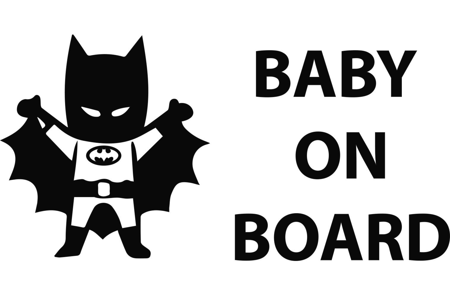 Batman-Baby-on-board-ca-15x8cm-Aufkleber-Sticker-Decal-fr-alle-glatten-Oberflchen-Auto-Wnde-Fenster-Tr-uvm
