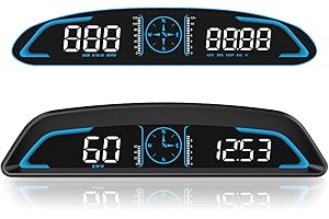 SinoTrack GPS Speedometer for Car Universal Digital Speedmeter Heads Up Display for Car 5.5 inch Large LCD Display HUD with MPH Speed Fatigued Driving Alert Overspeed Alarm Trip Meter for All Vehicle