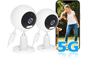 GUOANVISION 5G Outdoor/Indoor Security Camera,1080P Baby Cameras Monitor for Pet/Dog/Elder, Dome Camera with Phone App, Motion Detection, Alarm Siren, 3 Night Vision, IP66 Waterproof, Two-way Talk, SD/Cloud