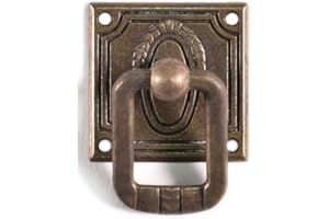 HOLZANDO.DE Antikmöbel Griff Schlüsselschild aus ZAMAC Metall und antik patiniert (5028/00.01)