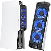 HUIJUTCHEN PS5 i&ccedil;in Led Işıklı Soğutma Fanı, PS5 Fan Soğutma Fanı i&ccedil;in Sessiz PS5 Soğutucu Soğutma Fanı i&ccedil;in Playstation 5 ha