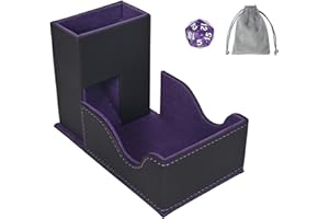 ELIFEL Plateau magnétique pour dés en Cuir PU, Tour de Rouleau de dés Pliable 3 en 1, étui pour Tapis pour MTG RPG DND Donjons et Dragons DND, Jeux de société de Table, Cadeau