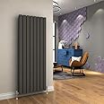 ELEGANT Vertical Designer Radiator Anthracite Double Flat Panel Column Tall Upright Central Heating Radiators 1600x608mm Double