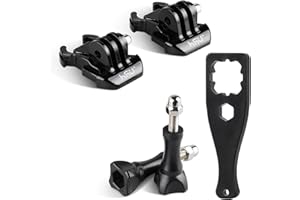 HSU Kit di accessori per GoPro Hero 11/10/9/8/7/6/5/4/3 e altre action cam (confezione da 4 pezzi)