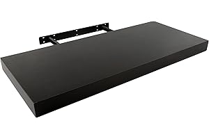 H HANSEL HOME Estantería para Pared 80x25x4cm Color Wengue Estantes Pared Baldas Pared Fijación Invisible