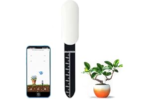 RISOON Smart Zigbee Sensore di umidità del Suolo, hub Zigbee Necessario, Misura accurata, sonda capacitiva, misuratore di umidità/Temperatura per piantare Il Giardino, Compatibile con Homey, Hubitat