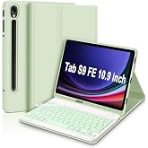 m.tk moveteck Samsung Galaxy Tab S9 FE/S10 FE/S10 Lite 10,9 in&ccedil; ile Uyumlu Bluetooth T&uuml;rk&ccedil;e Q Klavyeli Tablet Kılıfı, A&ccedil;ık Ye
