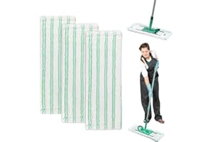 SUEVUT 3 Pièces Serpillères de Rechange pour Leifheit Profi XL Kit,47x17,5cm pour Leifheit Profi Micro Duo XL Housses de Rechange en Microfibre, pour Tous Les Sols, Forte Décontamination