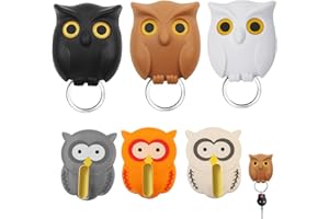 PENCHUAN 6 Stück Schlüsselhalter für Wand, Hakenleiste Schlüsselleisteb, Schlüsselanhänger Aufhängen Wand Schlüsselhalter Eule Form Night Owl Key Holder für Aufhängen Zu Hause order im Büro