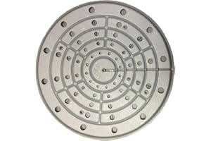 Kanguru MAXI TUKA Plaque de cuisson, Diffuseur chaleur gaz, Couvre plaque de cuisson gaz, plaque inox cuisine, gaziniere camping, garantit économies et Meilleure Cuisson, Acier, Gris, 20 cm Diamètre