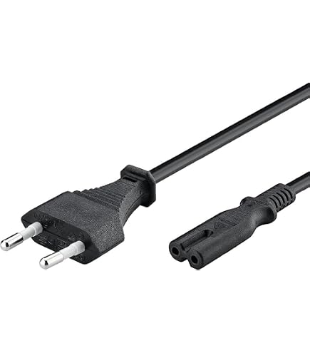 Cavo Alimentazione AC 2 Poli Fite ON, Connettore Maschio USA Fig 8, 1500W, 90-250V, Nero