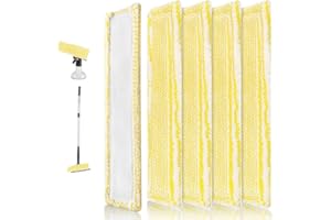 BNGXR Mikrofaser Wischbezug, 5 Stück Ersatzmikrofaser-Wischmopppad, Geeignet für Kärcher fenstersauger zubehör WV 2 Premium (Plus), WV 5 Premium (Plus)