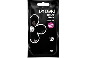 AUSOMECHOICE DYE-LON Hand Dye, Fabric Dye Sachet for Clothes, Soft Furnishings and Projects, 50 g - Intense Black